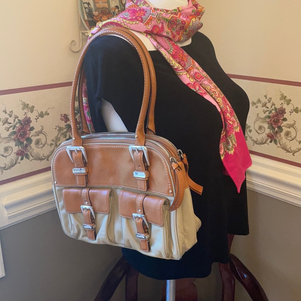 Vintage leather/nylon brown Michael Kors bag